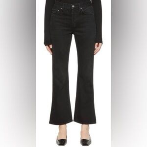 Totême Black Cropped Kick Denim Sz 29